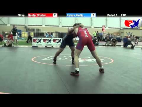 Hunter Stieber vs. Joshua Kindig at 2013 ASICS University Nationals - FS