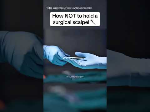 This is how NOT to hold a surgical scalpel. #medical #doctor #surgery #operatingroom