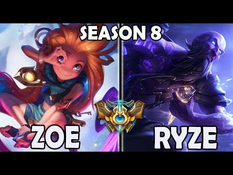 SKT T1 Faker plays ZOE vs RYZE - Ranked Challenger Korea