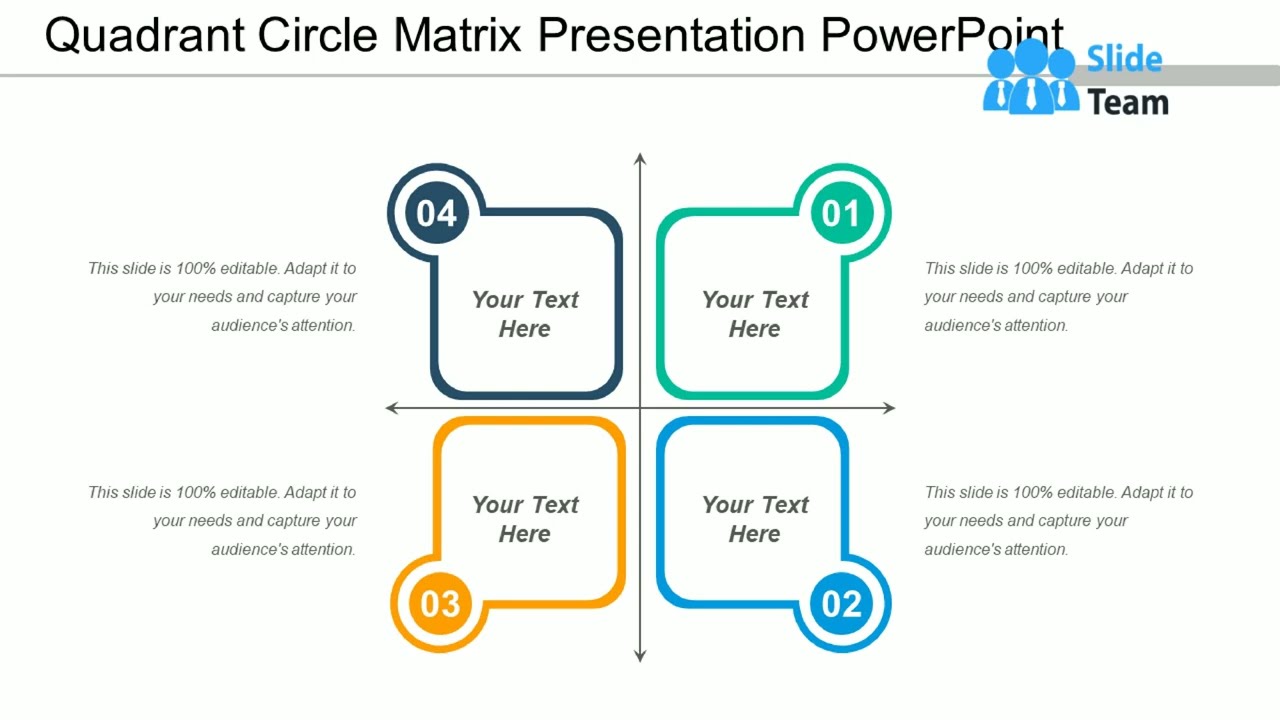 Quadrant Circle Matrix Presentation Powerpoint