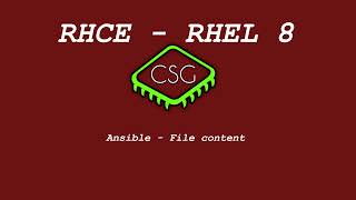 RHCE RHEL 8 - Ansible - File content