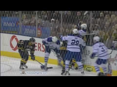 Steve Montador vs Mike Komisarek Nov 6, 2010