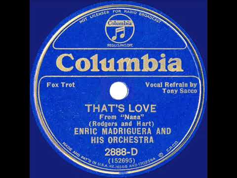 1934 Enric Madriguera - That’s Love (Tony Sacco, vocal)