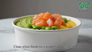 P10125 White Round Bowls 900ml