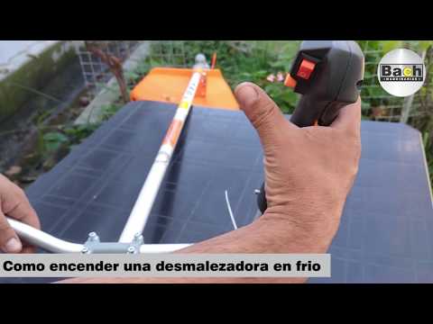Como encender una desmalezadora en frio   Bach Maquinarias