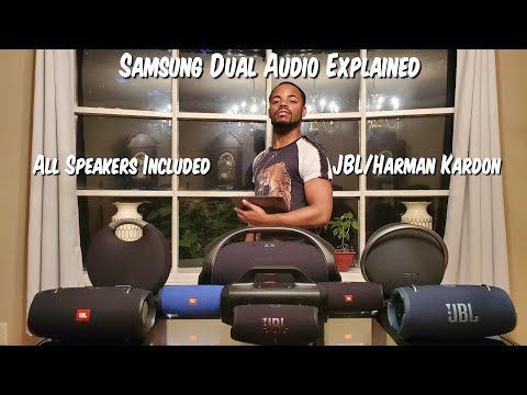 Samsung Dual Audio Explained(How To Pair JBL Partyboost Speakers To Connect Plus speakers)