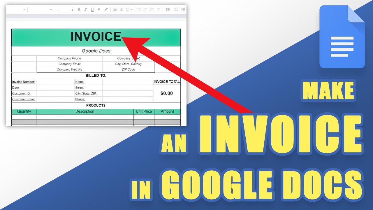 [HOW TO] Make an Invoice in Google Docs (Customizable Templates!)