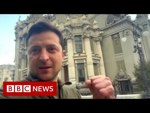 Zelensky's defiant response to Russian invasion of Ukraine - BBC News