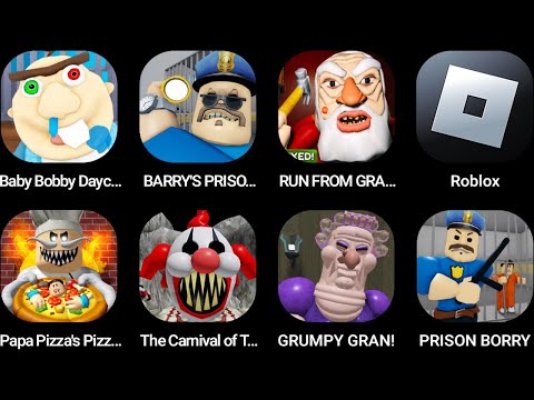 Baby Bobby Daycare!,BARRY'S PRISON RUN!,RUN FROM GRANDPA!,Roblox,Papa Pizza's Pizzeria!...