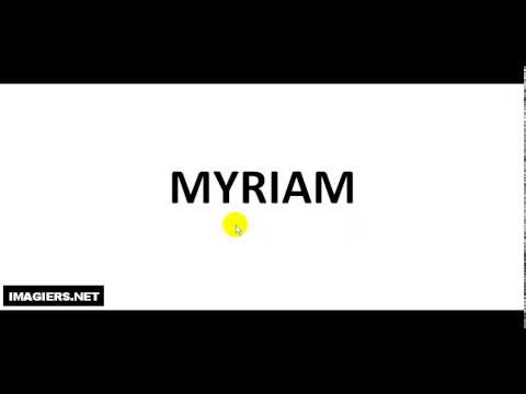 How To Pronounce French First Name # MYRIAM