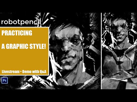 Robotpencil Stream 27 - Practicing a Graphic Style!