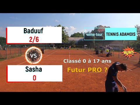 JE JOUE CONTRE UN FUTUR JOUEUR PRO ? / 2/6 vs 0 / 4ème tour TENNIS ADAMOIS