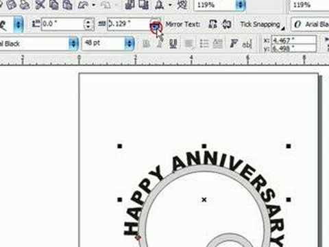 Designing Scroll Saw Patterns in Corel Draw. Text on a Curve