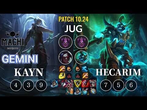 MCX Gemini Kayn vs Hecarim Jungle - KR Patch 10.24