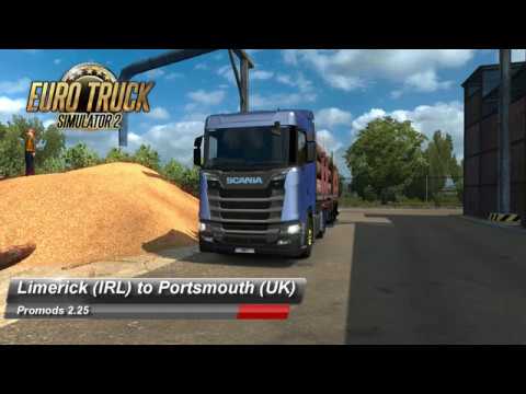 Euro Truck Simulator 2 Limerick to Portsmouth promods 225