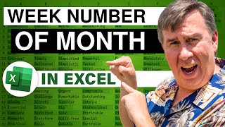 Excel Time Magic: Week Number of the Month - Episode 2350