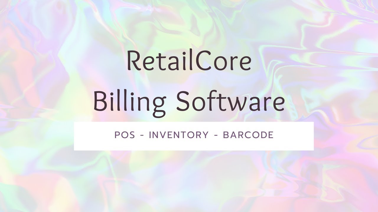 Billing Software with Inventory, Barcode