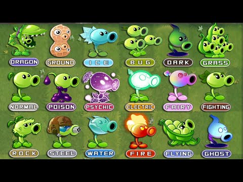 PvZ 2 Challenge -  Every PEASHOOTER Level 1 Power Up VS Gargantuar Zombie!