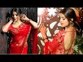 Actress Sanchita Shetty Hot Red Saree Hot Scene Sanchita Hot Navel Saree Hot Backless