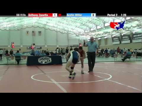 University Nat`ls FS  55 KG / 121.25 lbs: Anthony Zanetta vs. Austin Miller