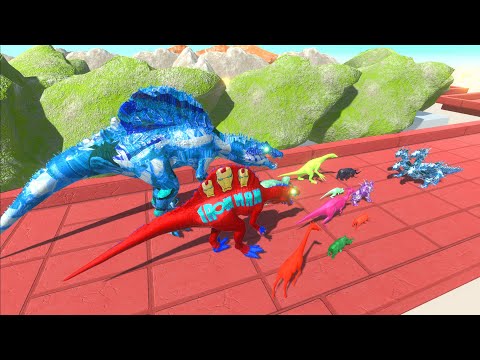 ESCAPE FROM IRONMAN and IEC SPINOSAURUS TEAM - Animal Revolt Battle Simulator