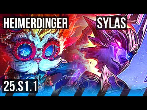 HEIMERDINGER vs SYLAS (MID) | 7 solo kills, 500+ games | KR Master | 25.S1.1
