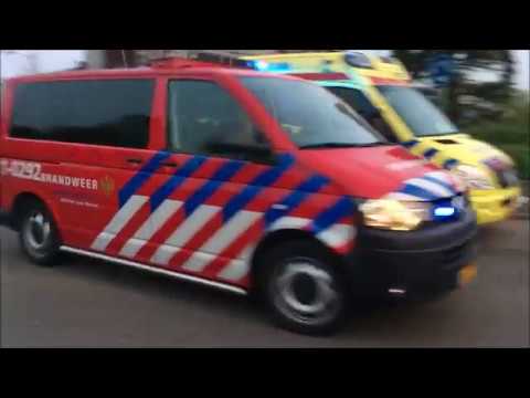 Brandweer naar grote brand fietsenwinkel Krommenie en brandweer ongeval klein naar Gagarinstraat kro