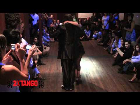  Juana Sepulveda  and  Mariano Frumboli  are  dancing  to  the  tango  "  Encadenados  "