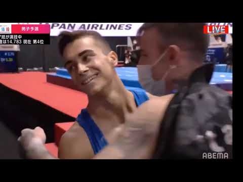 Thomas Grasso (ITA) Vault Qualification 2021 World Championships Kitakyushu