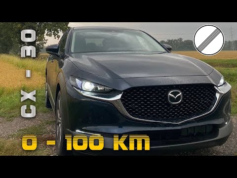 Mazda CX30 2.0 186Cv Skyactive acceleration 0-100km/h and Engine sound - Gentleman Driver