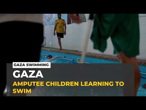 Gaza swimming lessons: Children learn to swim after suffering amputations