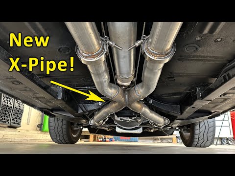 Installing the X Pipe and Finished Exhaust