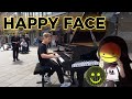 I played HAPPY FACE on Piano 😃 Public Piano Cover - Street Piano Performance by David Leon