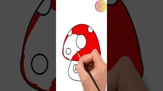 How to Draw a Mushroom - Easy Art Tutorial for Kids