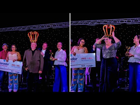 Maya Croes y Robert Maduro corona como Reina y Rey di Dande