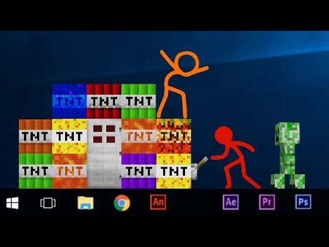Animation vs. Minecraft shorts - ALL TNT HOUSE