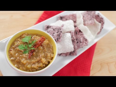 Receita de molho de amendoim com carne de porco e camarão ข้าวตังหน้าตั้ง - Cozinha tailandesa quente!