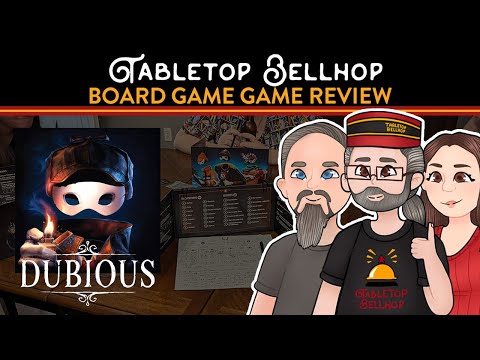 Review of Dubious from Arcane Wonders, A deduction board game with light role playing elements