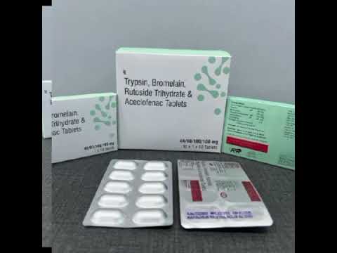 Trypsin Bromelain Rutoside Trihydrate & Aceclofenac Tablet To Relieve Pain And Inflammation