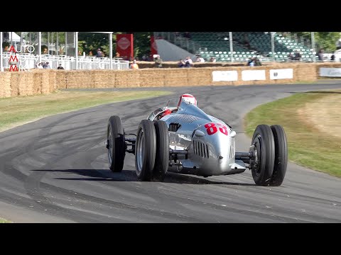 1936 Auto Union Type C V16 Sound In Action at Goodwood FOS