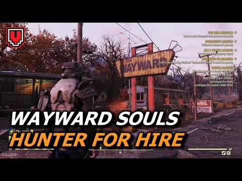 Wayward Souls & Hunter For Hire // Fallout 76 Wastelanders walkthrough, part 1 (Co op)