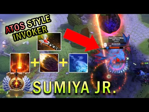 Sumiya Jr. Invoker Rod Of Atos GANK STYLE 7.28 | Dota 2 Gameplay