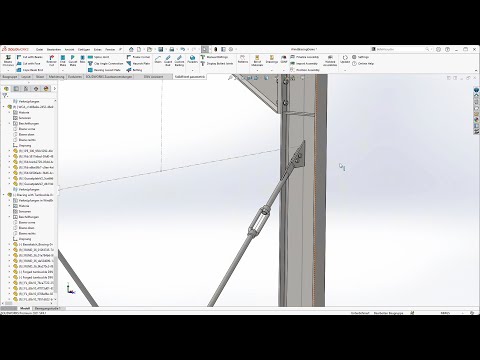 Creating bracings / wind bracings with just a few clicks - SolidSteel parametric for SOLIDWORKS