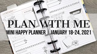 Plan with Me | Mini Happy Planner | January 18-24, 2021 #happyplanner