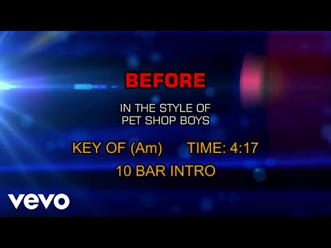 Before - Pet Shop Boys