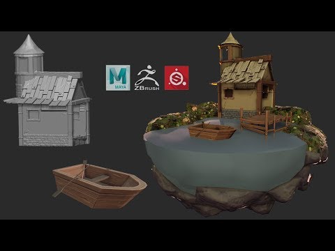 Autodesk Maya 2019, Zbrush 2019, Painter - Stylized Island