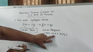 Reaction involving clevage of C-O bond in alcohols(alcohols,phenols and ethers) class 12 cbse