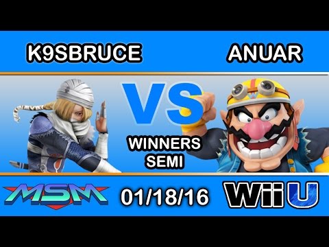 MSM 33 - DP | K9sBruce (Sheik) Vs. ANUAR (Wario) Winners Semi - Smash Wii U