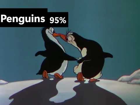 Peculiar Penguins (1934) Shark Fight With Healthbars