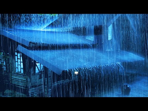 Fall Asleep In Less Than 3 Minutes 😴 Heavy Storm With Heavy Rain And Thunder On A Tin Roof At Night